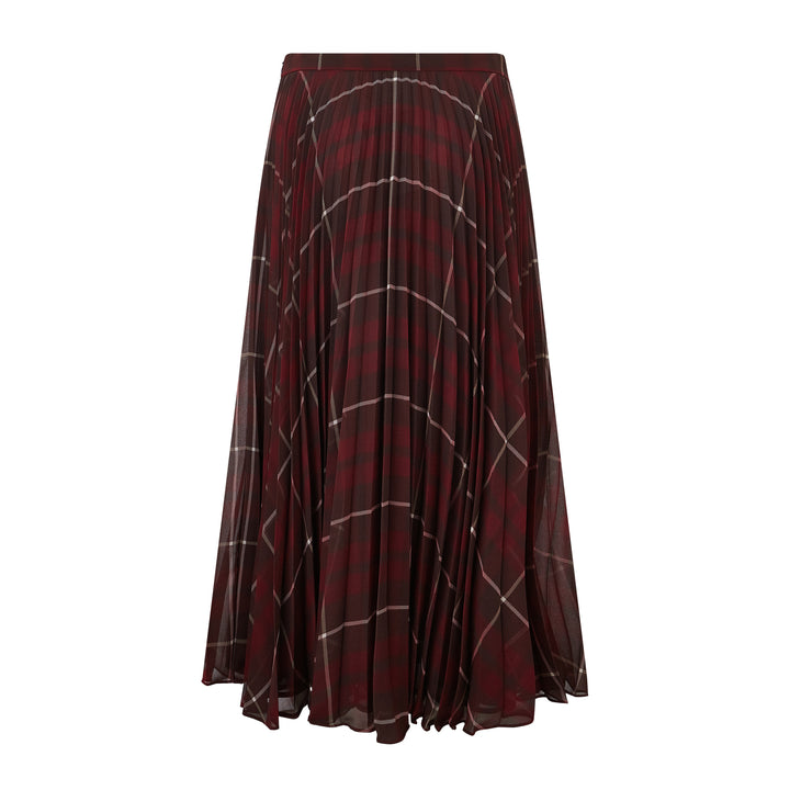 Pagano Tartan Check Georgette Skirt