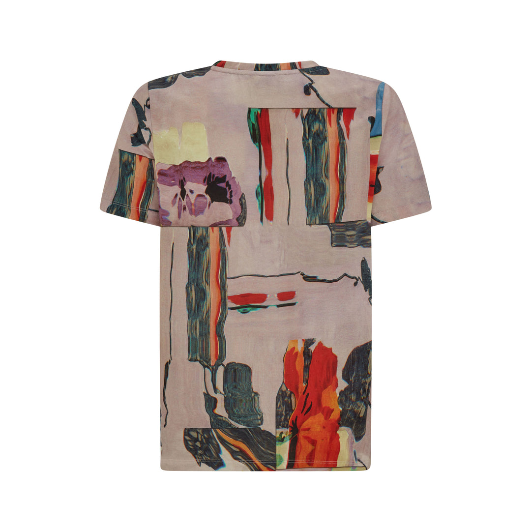 Tailored Glitch Floral Print Shirt