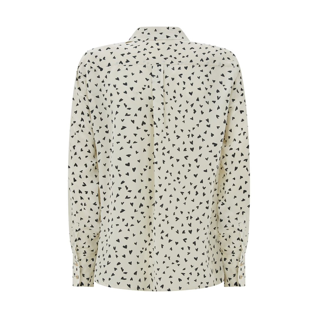 Pagine Crepe De Chine Silk Hearts Shirt