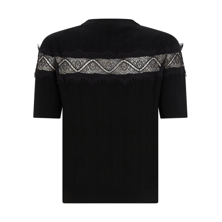 Lace Embroidary Knitted Top