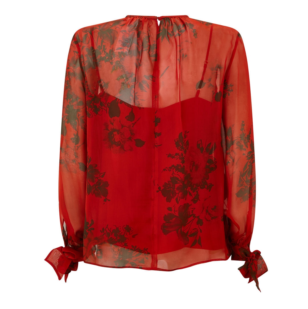 Fabia Rose Chiffon Silk Blouse