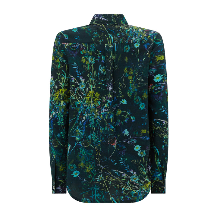 Concordia Meadow Silk Crepe De Chine Shirt