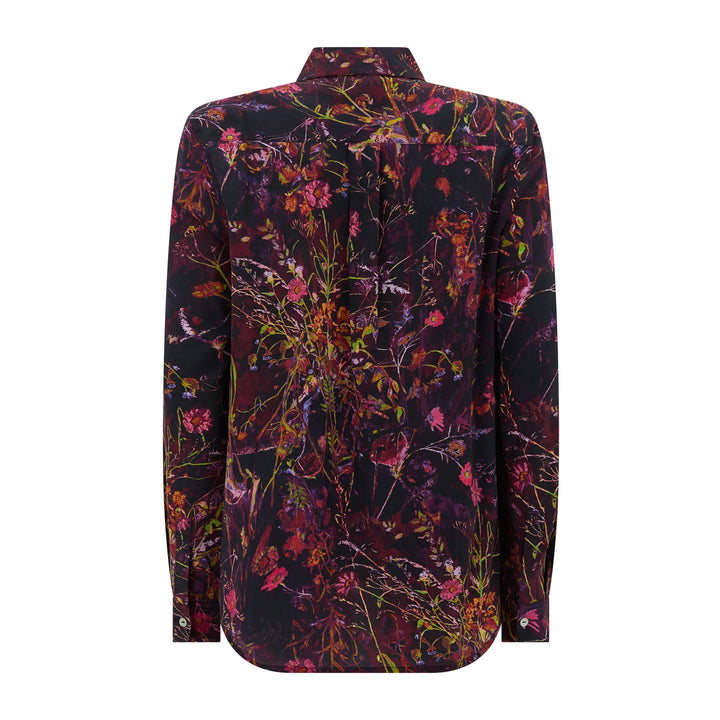 Concordia Meadow Silk Crepe De Chine Shirt