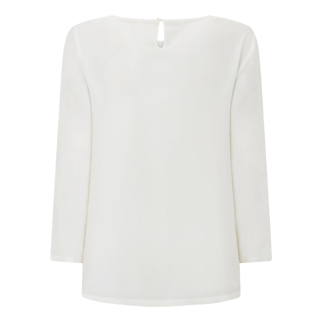 Zoe Silk Blend Crepe de Chine Shirt