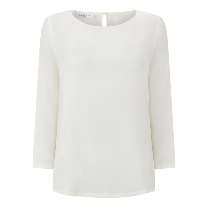 Zoe Silk Blend Crepe de Chine Shirt