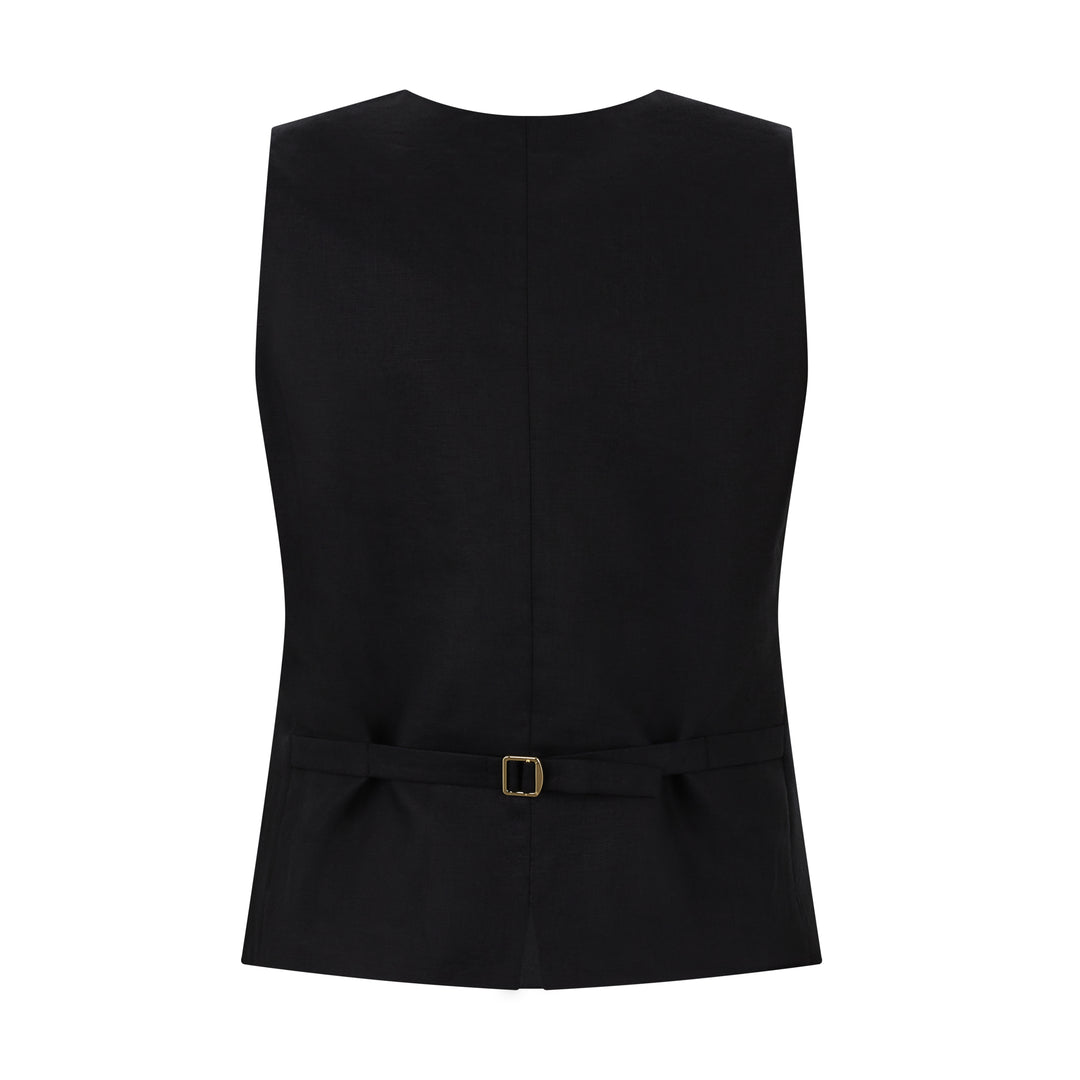 Carnet Tailored Flax Linen Vest