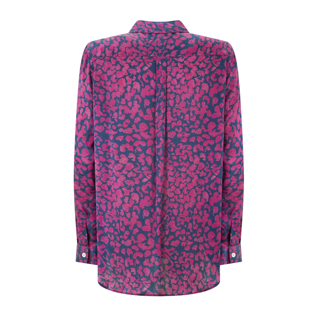 Concordia Pink Leopard Silk Shirt