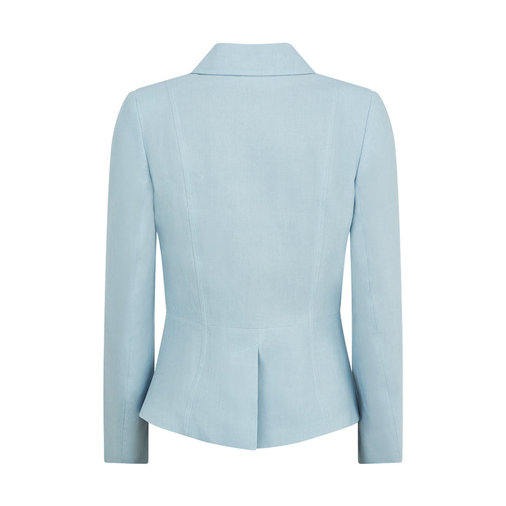 Tailored Linen Blue Jacket