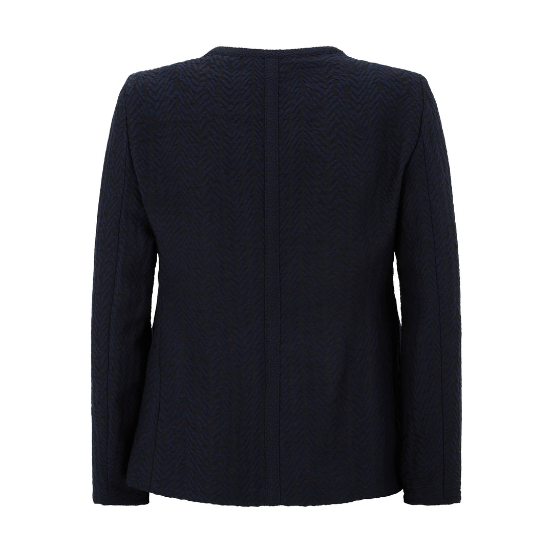 Emporio Armani Tailored Cotton Jacquard Short Jacket