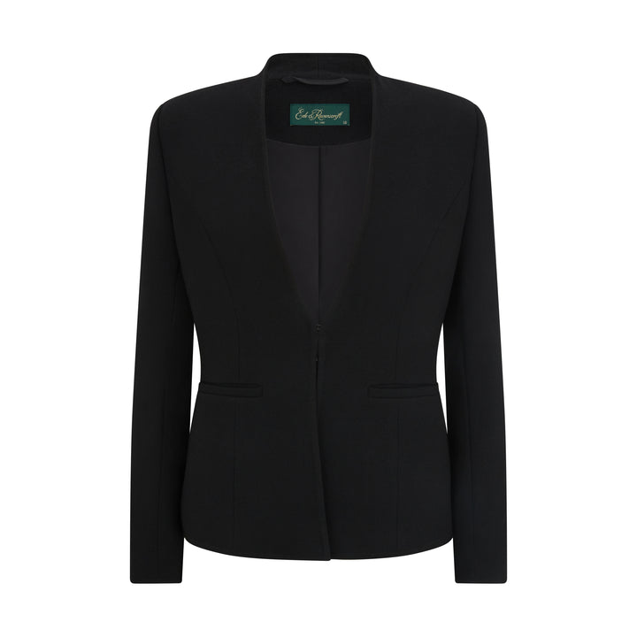 Lily Tailored Wool Crepe Clasp Jacket