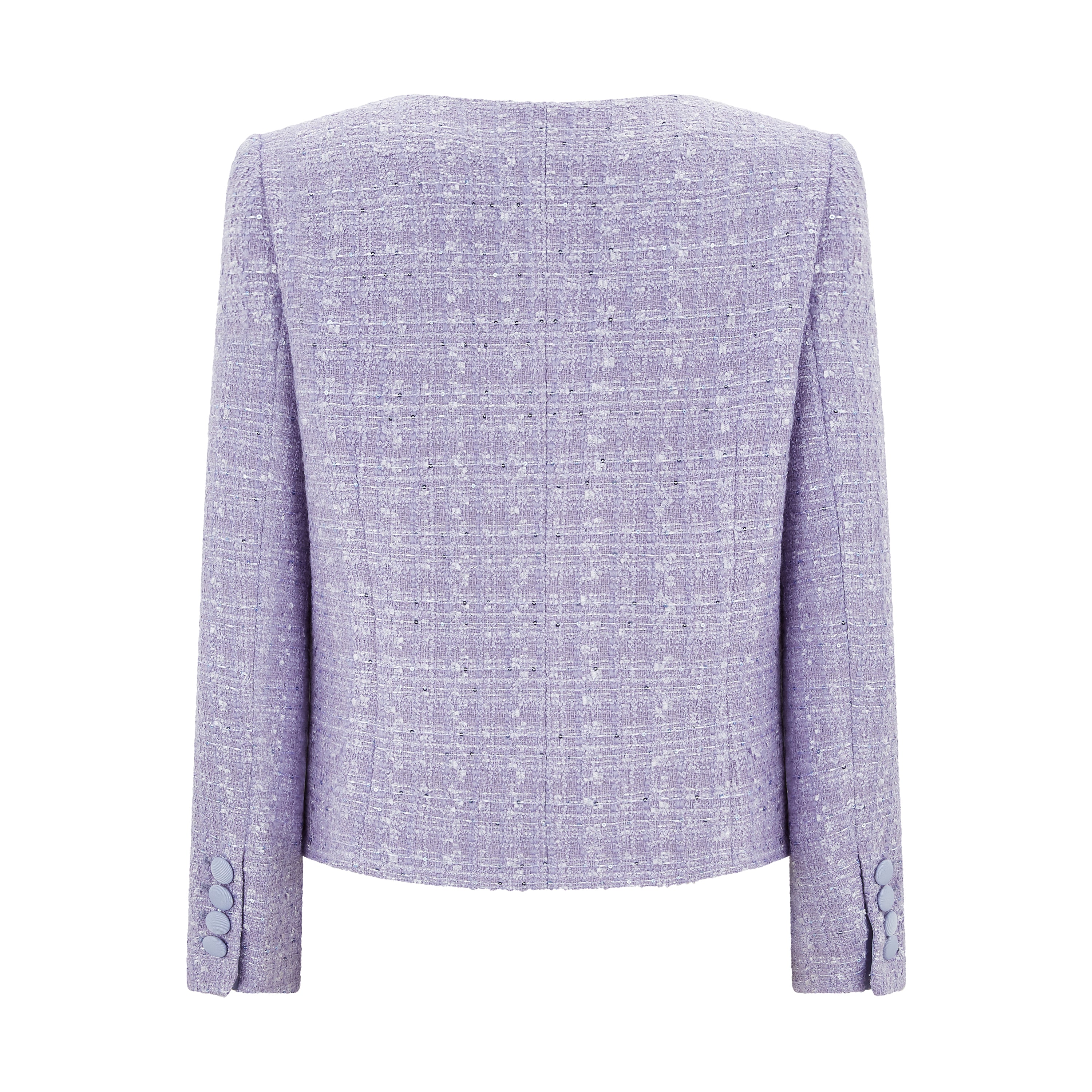 Ede & Ravenscroft | Emporio Armani Tailored Lurex Tweed Jacket | Lilac