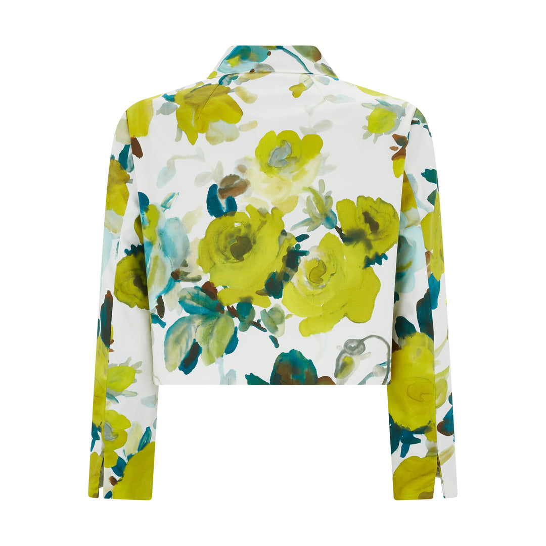 Rosae Flower Cotton Short Jacket