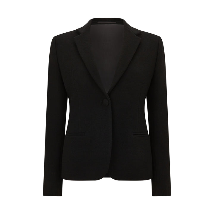 Poppy Tailored Wool Crepe Short Jacket
