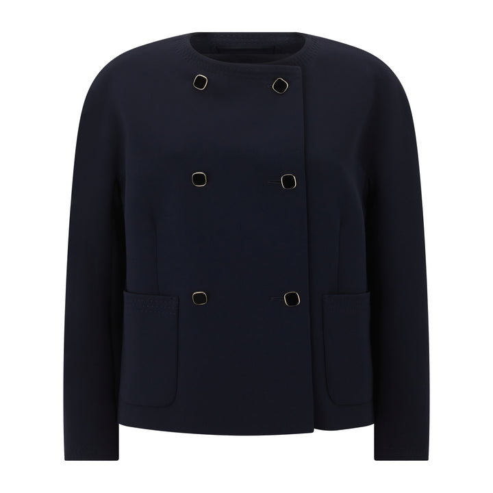 Ombrosa Tailored Cady Double Breasted Jacket Navy