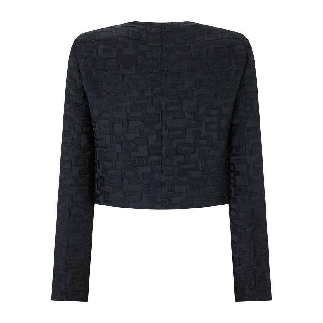 Jacquard Square Black Jacket