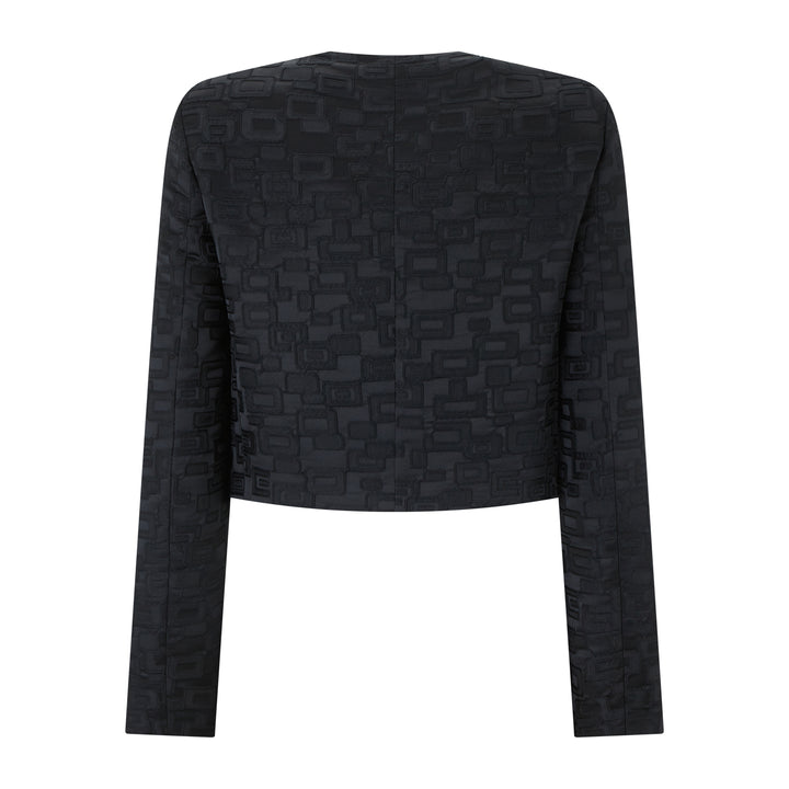 Jacquard Square Black Jacket
