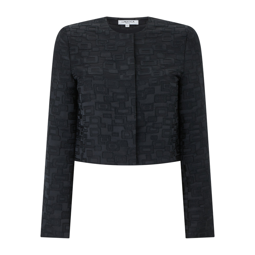 Jacquard Square Black Jacket