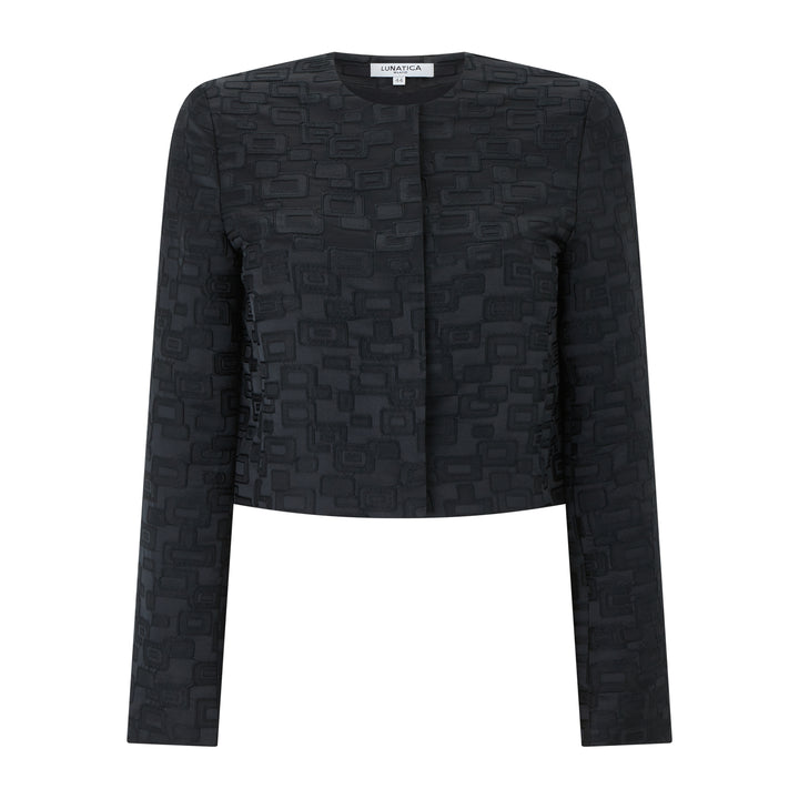 Jacquard Square Black Jacket