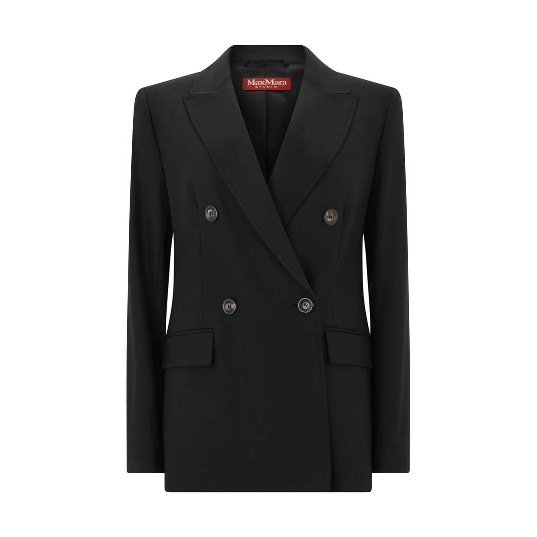 Gioiosa Tailored Double Breasted Wool Stretch Jacket