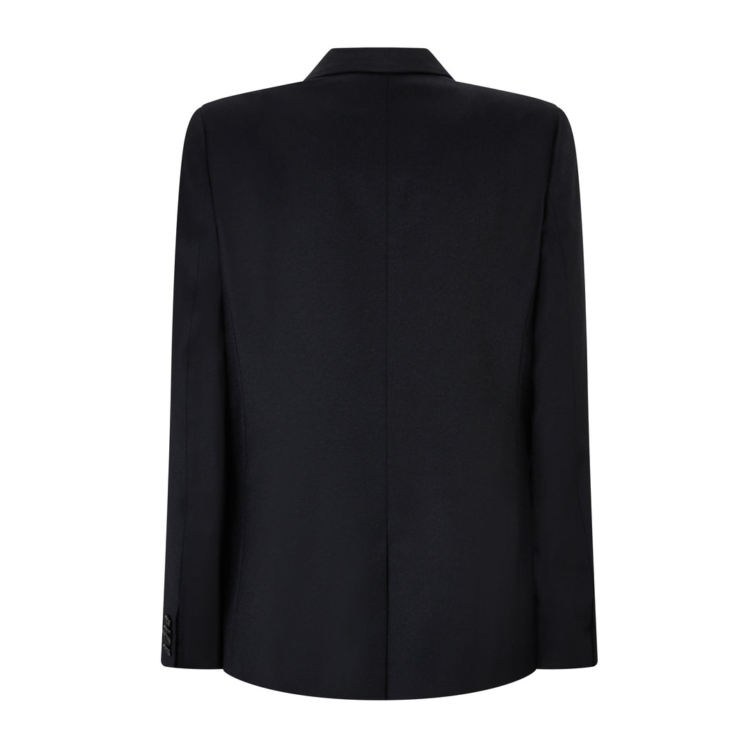 Tailored Black Wool Cashmere Jacket