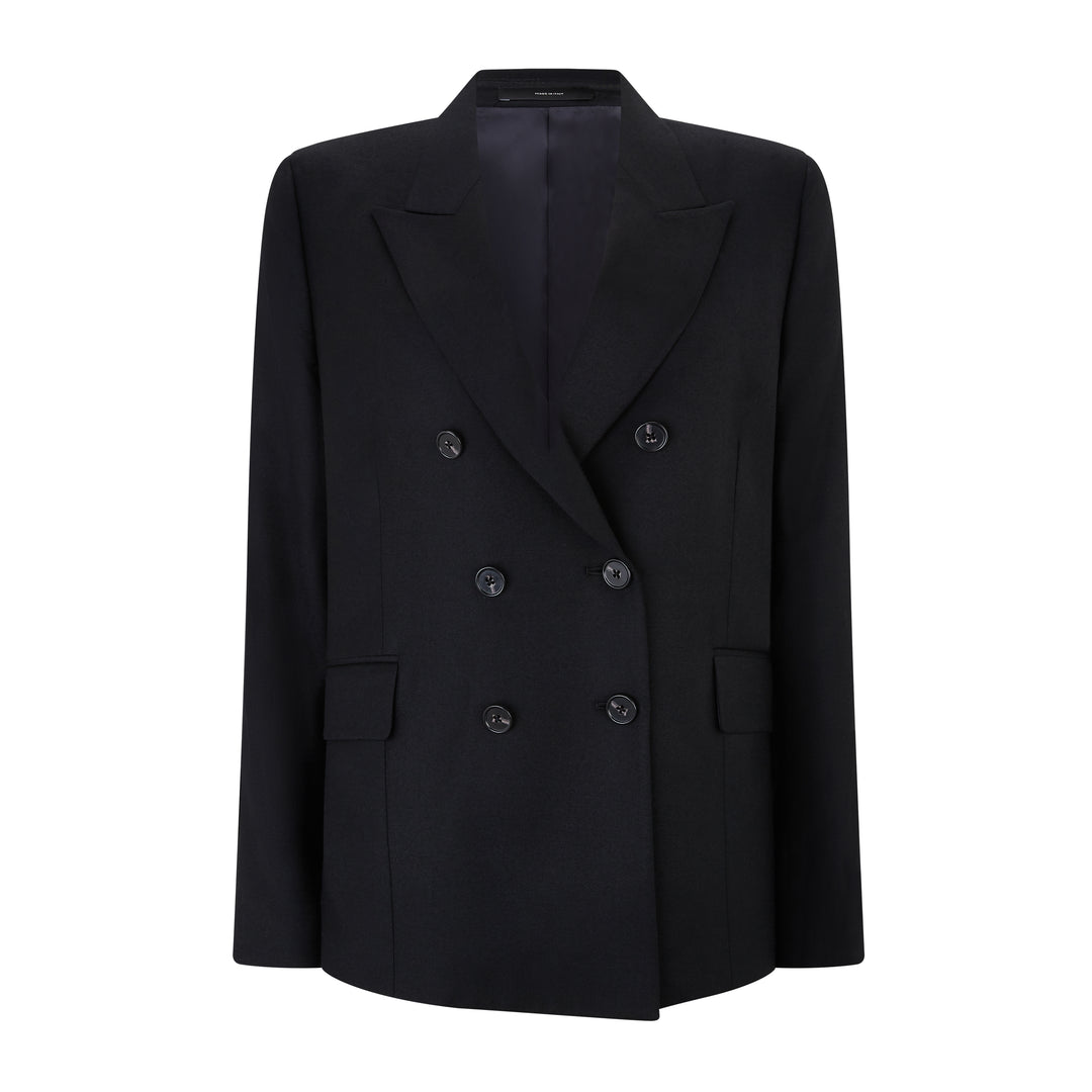 Tailored Black Wool Cashmere Jacket