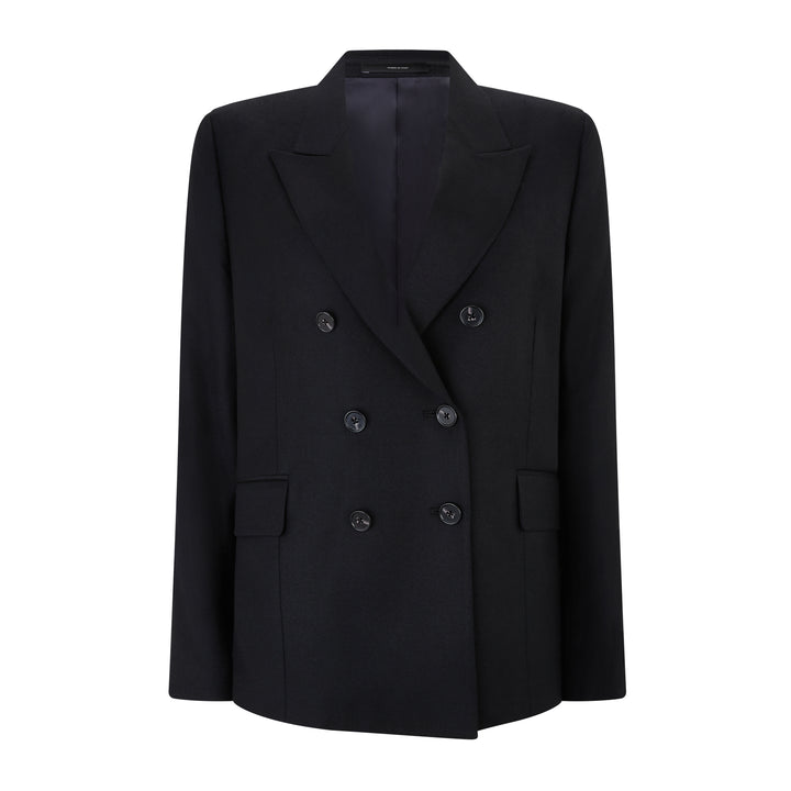 Tailored Black Wool Cashmere Jacket