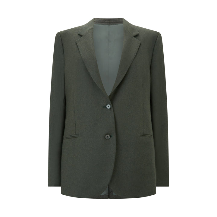 Tailored Green Wool Cashmere Jacket