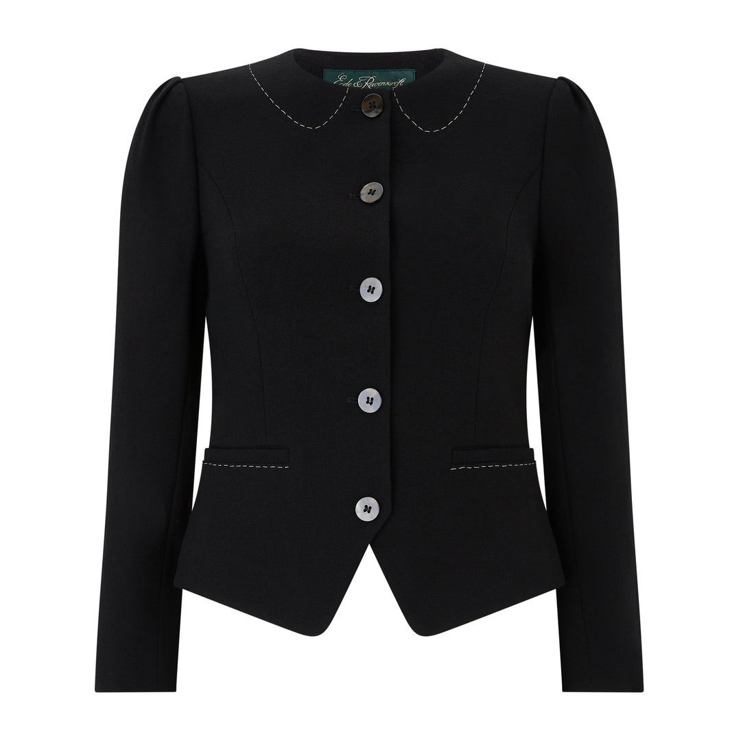 Rachel Tailored Wool Crepe Jacket