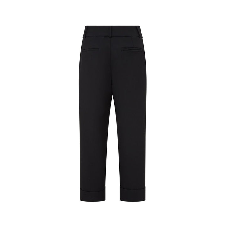 Tailored Cady Straight Leg Trousers Black