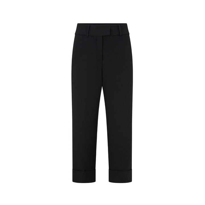 Tailored Cady Straight Leg Trousers Black