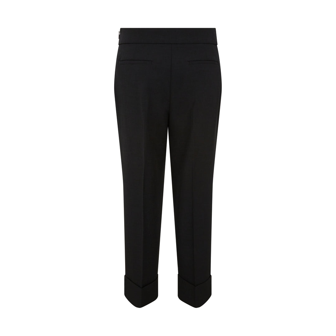 Tailored Cady Stretch Pleated Elastic Back Trouser