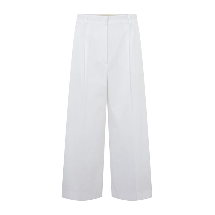 Tequila Cotton Stretch Wide Cropped Trouser