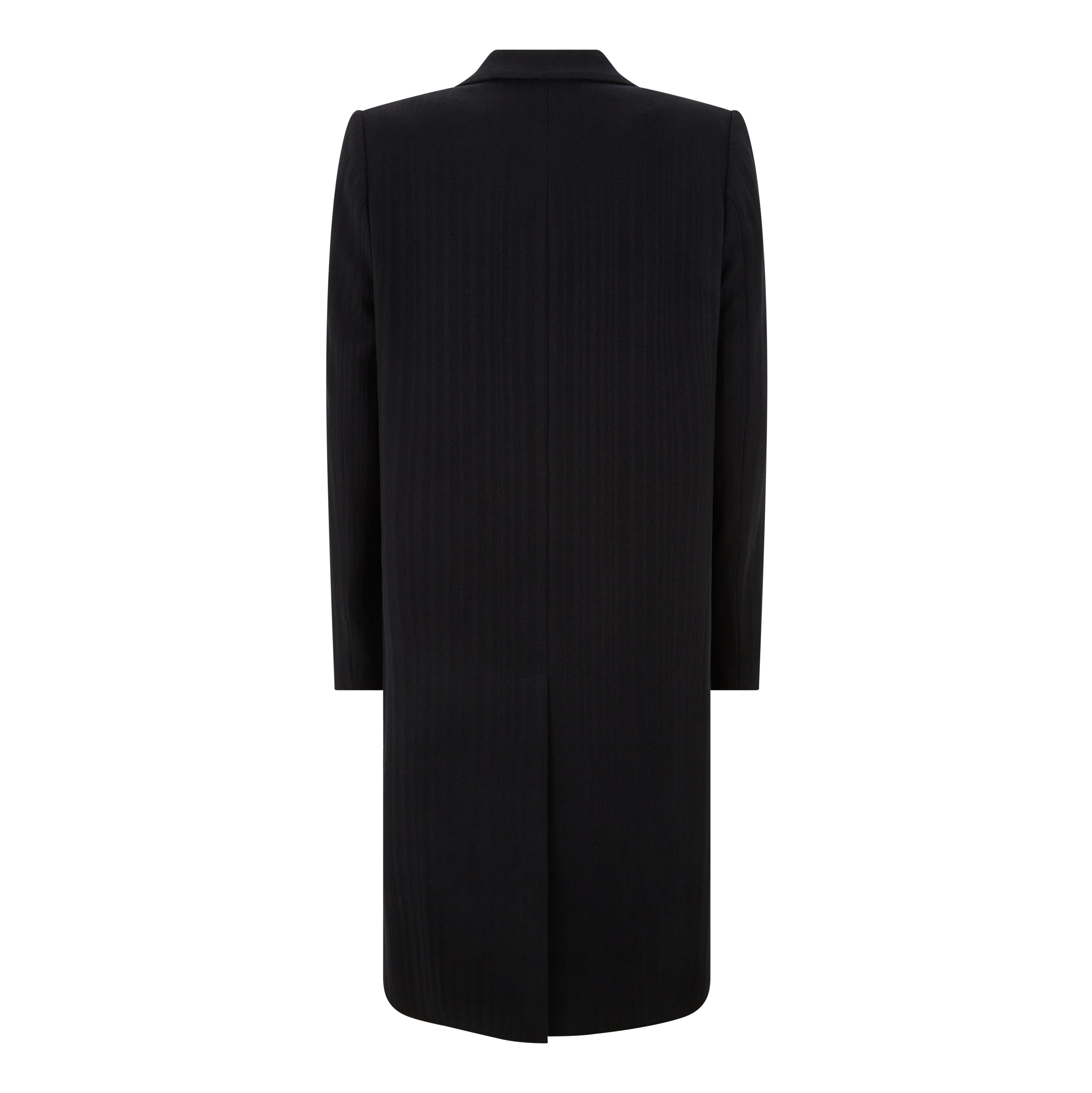 Ede & Ravenscroft | Paul Smith Tonal Stripe Wool Cashmere Coat | Navy