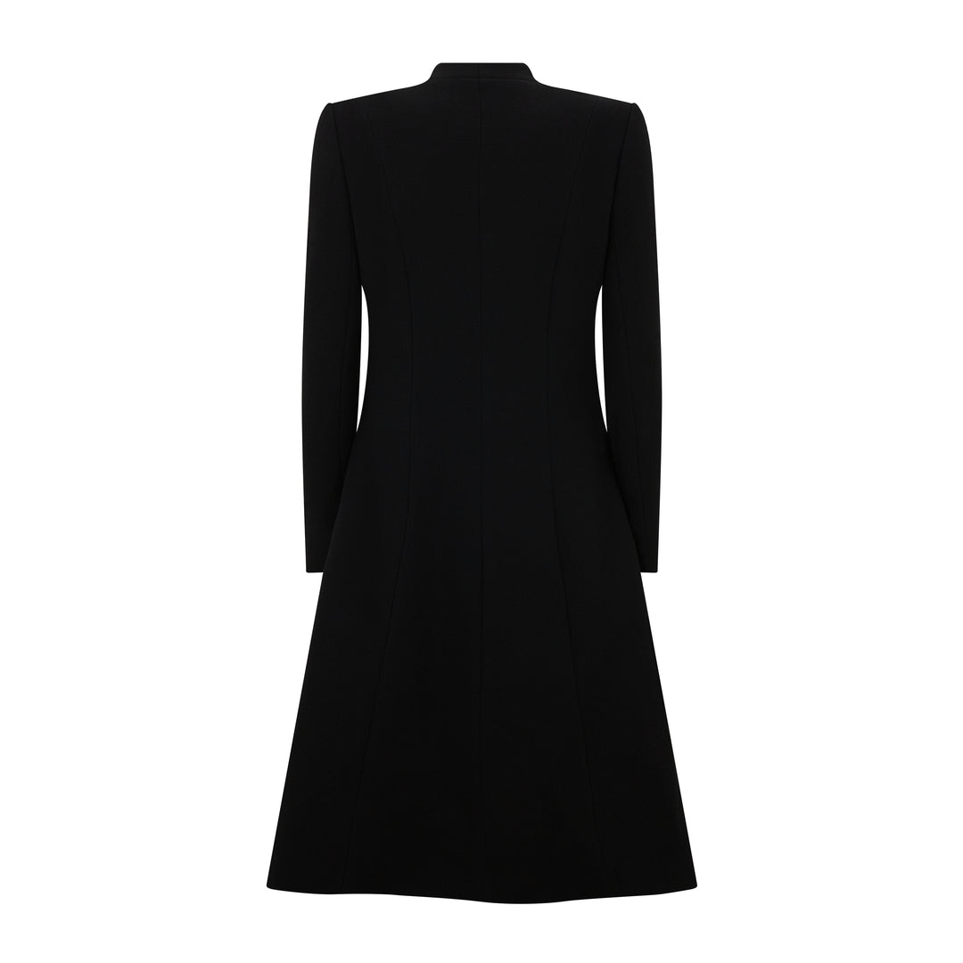 Pearl Tailored Wool Crepe Frock Coat