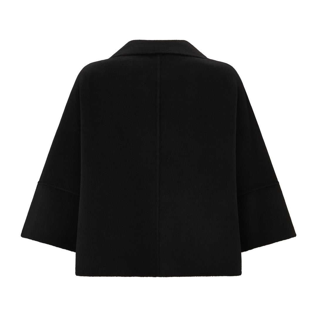 Quorum Black Cashmere Wool Short Coat