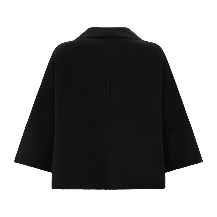 Quorum Black Cashmere Wool Short Coat