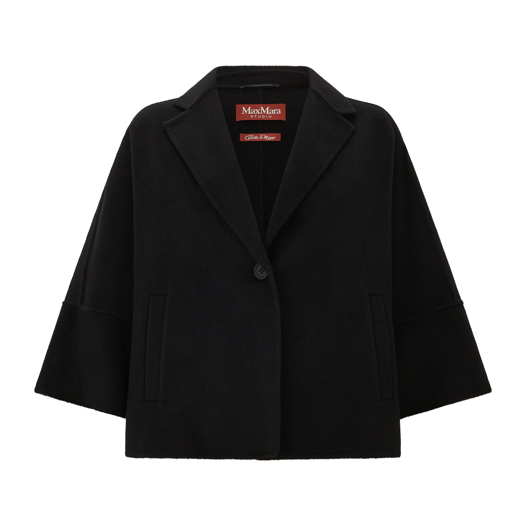 Quorum Black Cashmere Wool Short Coat