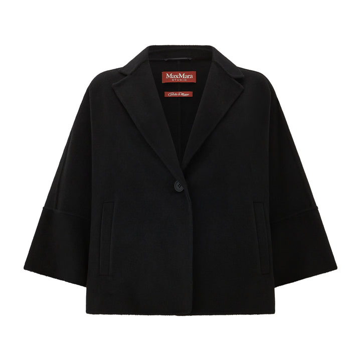 Quorum Black Cashmere Wool Short Coat