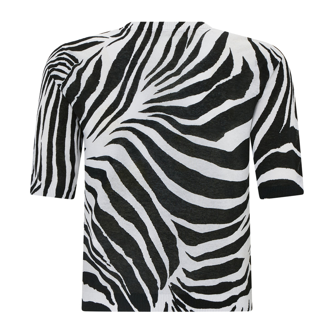 Ago Zebra Stripped Knitted Top
