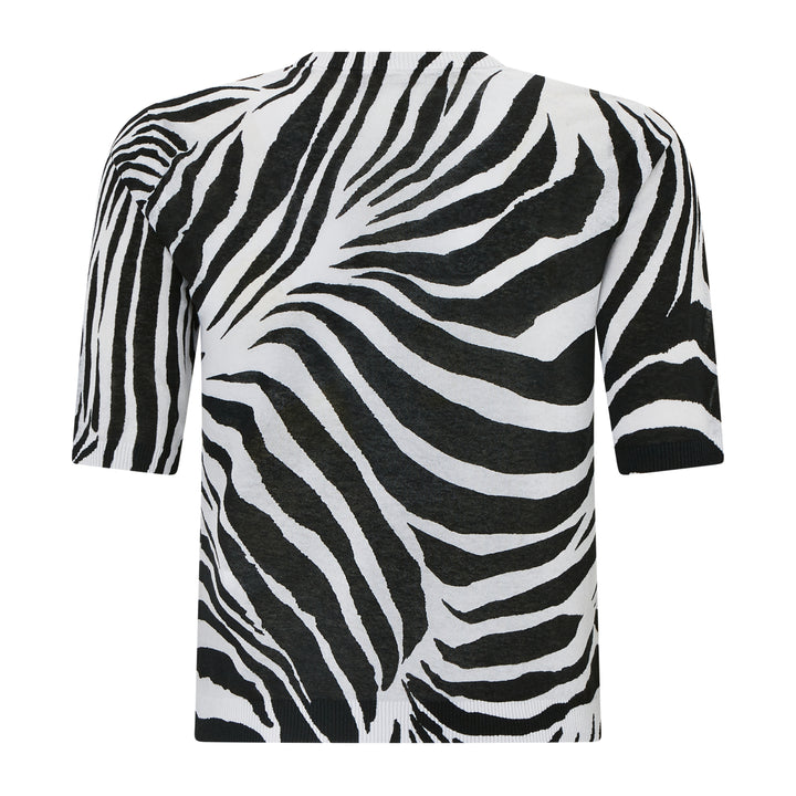 Ago Zebra Stripped Knitted Top