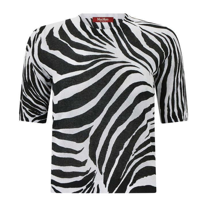 Ago Zebra Stripped Knitted Top