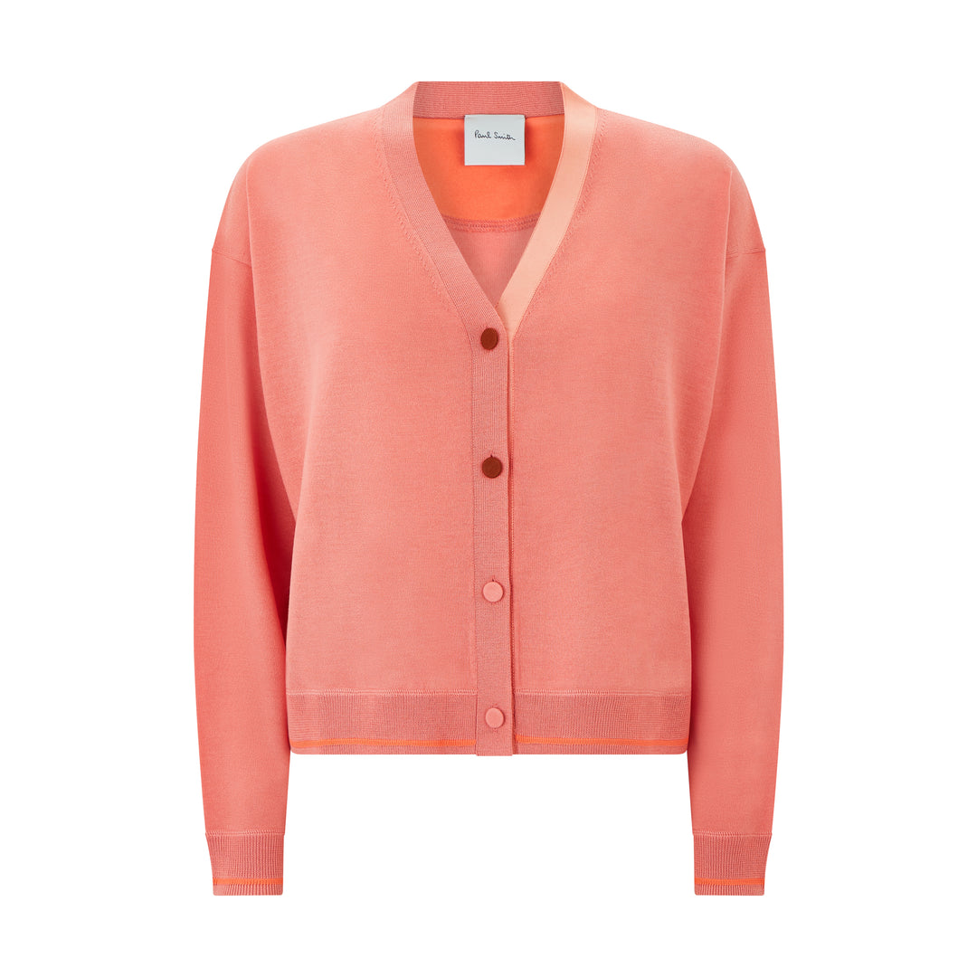Plain Pink Knitted Cardigan
