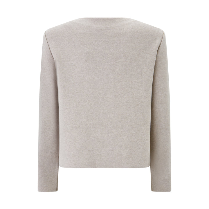 Oatmeal Knitted Wool Cashmere Jacket