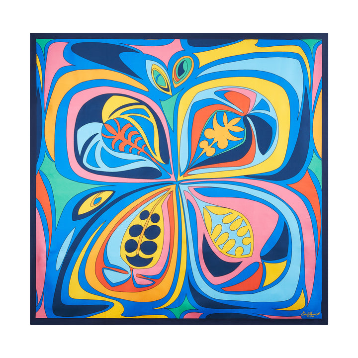 Abstract Butterfly Silk Scarf