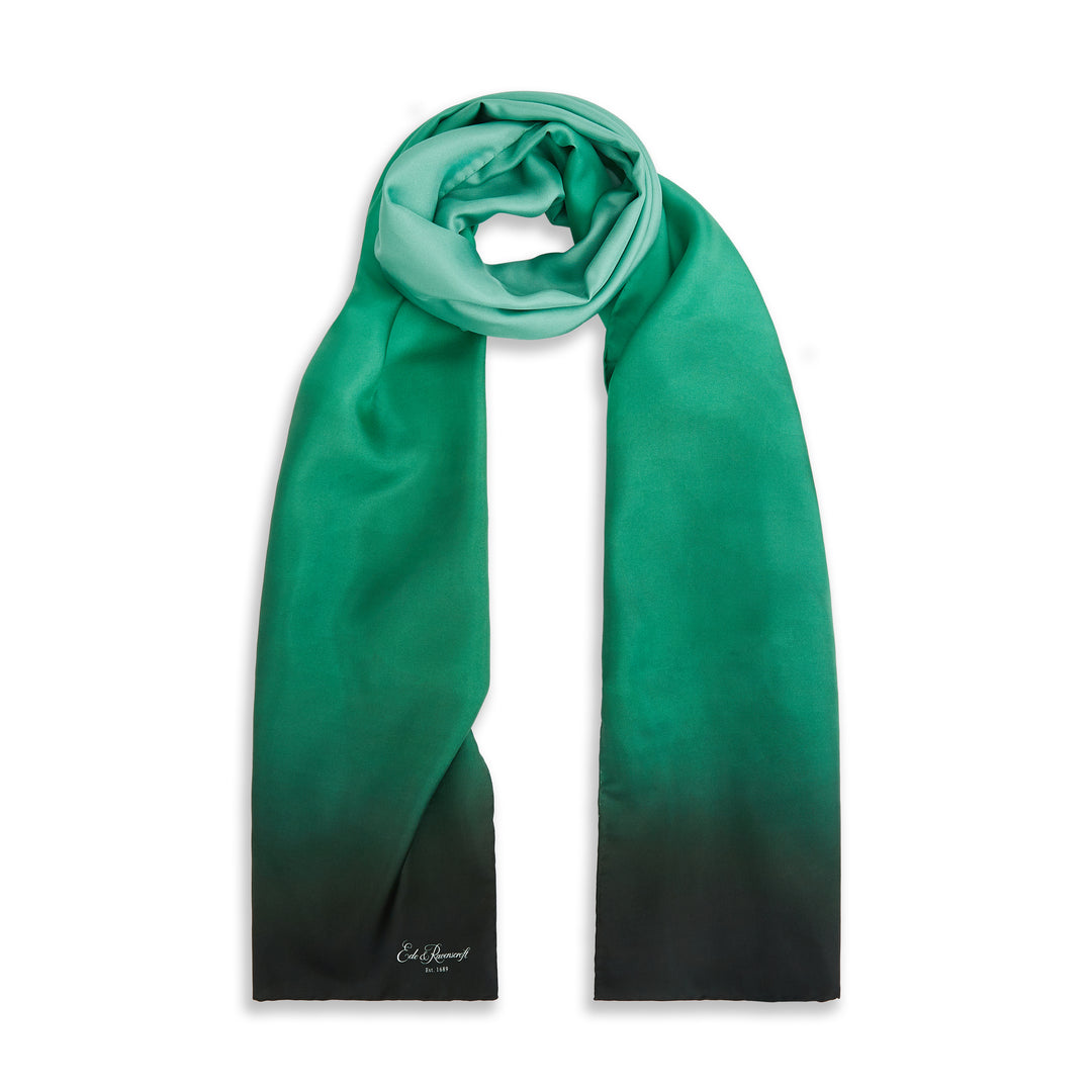 Green Water Colour Silk Scarf