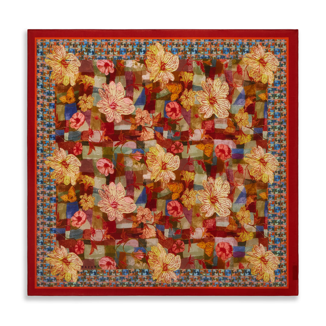 Patch Flower Square Scarf