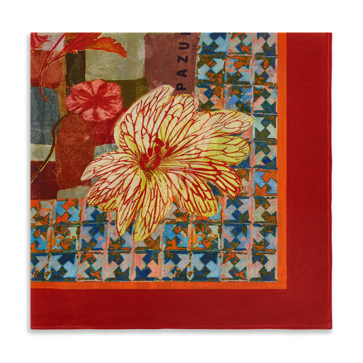 Patch Flower Square Scarf