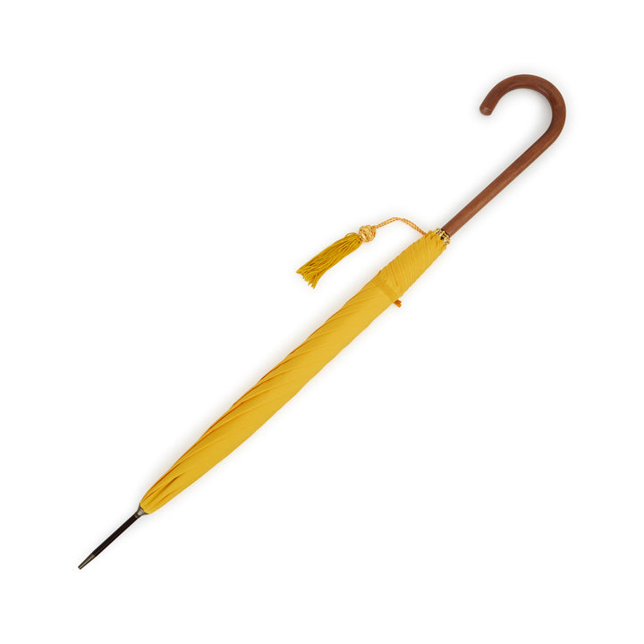 Malacca Crook Handle Umbrella Yellow