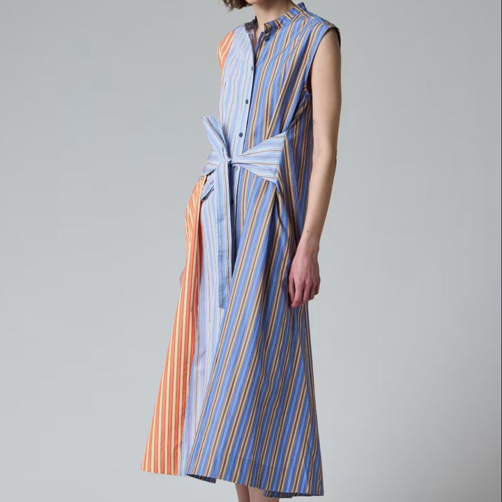 Stripe Cotton Shirt Dress