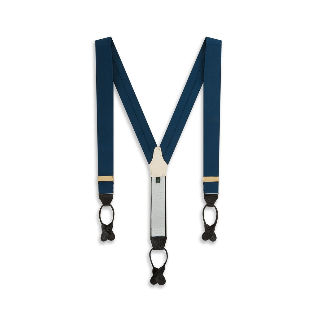 Teal Grosgrain Silk Cotton Brace